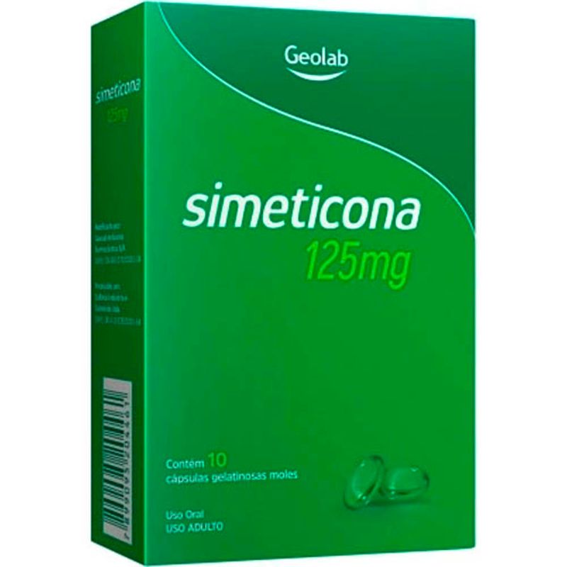 simeticona 125mg 10 cápsulas gelatinosas geolab
