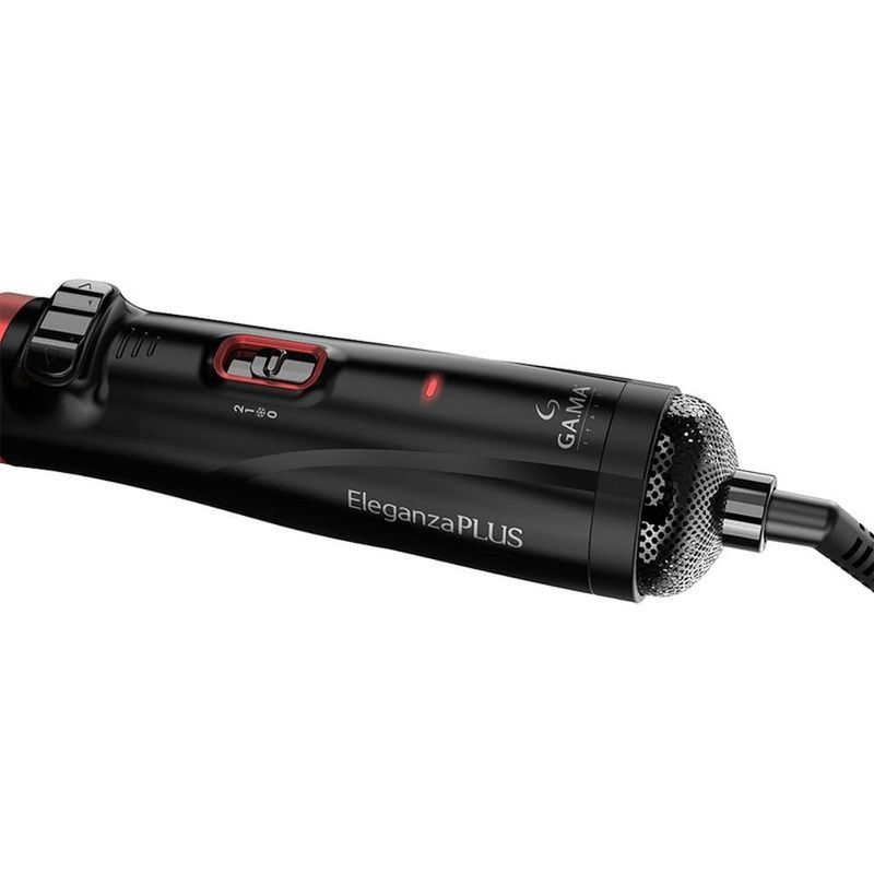 escova rotativa gama eleganza plus preto vermelho