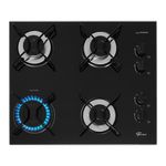 cooktop 4 bocas fischer a gás fit line trempe