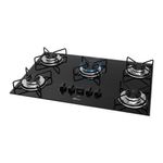 cooktop 5 bocas fischer a gás fit line trempe