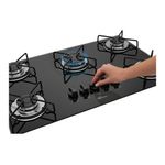 cooktop 5 bocas fischer a gás fit line trempe