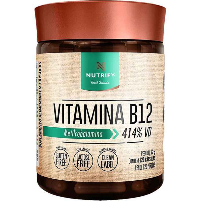 vitamina b12 nutrify 120 cápsulas