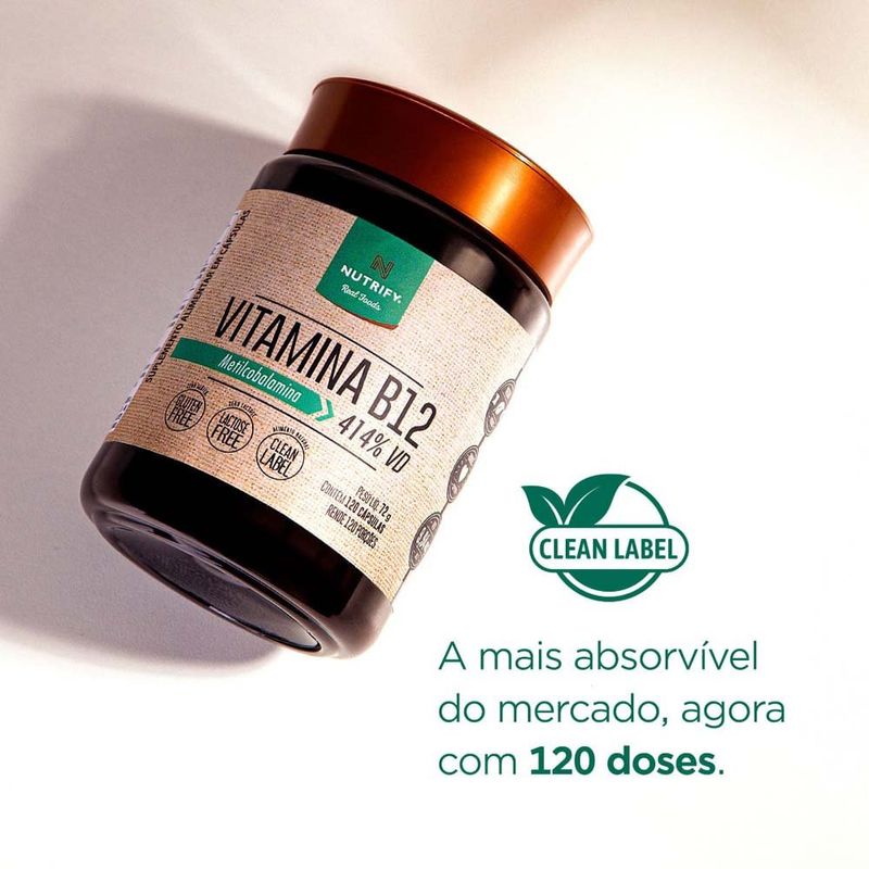vitamina b12 nutrify 120 cápsulas