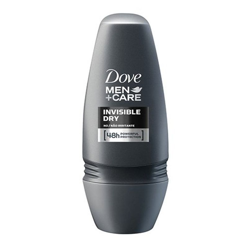desodorante antitranspirante roll-on dove men invisible dry 48h 50ml