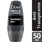 desodorante antitranspirante roll-on dove men invisible dry 48h 50ml