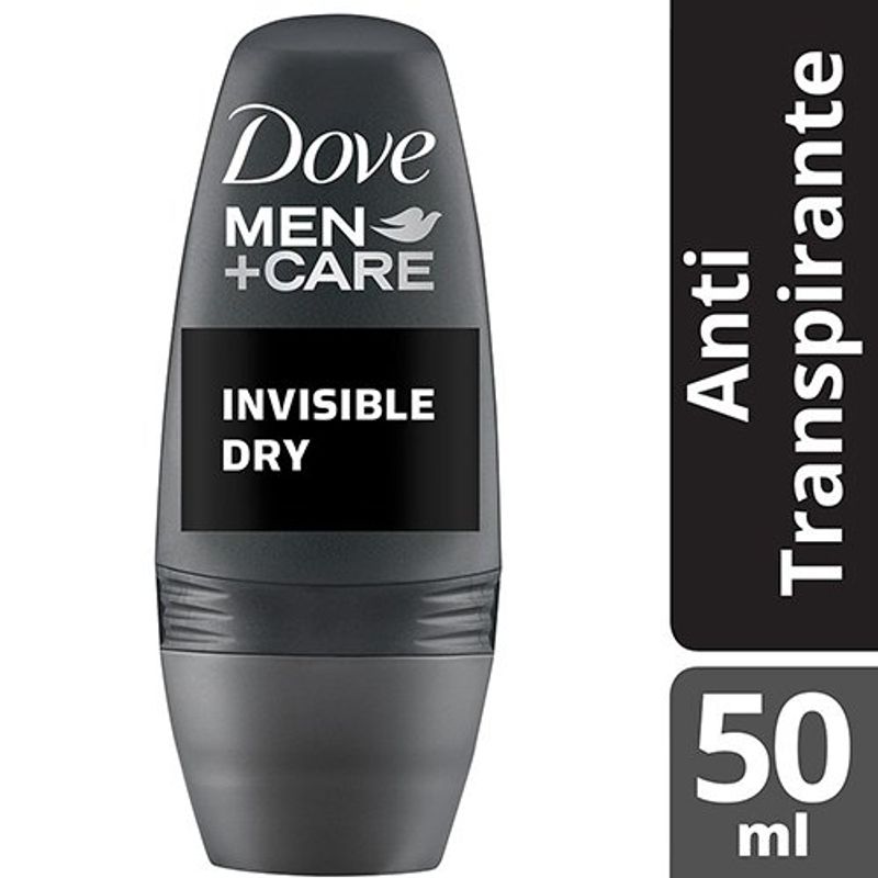 desodorante antitranspirante roll-on dove men invisible dry 48h 50ml