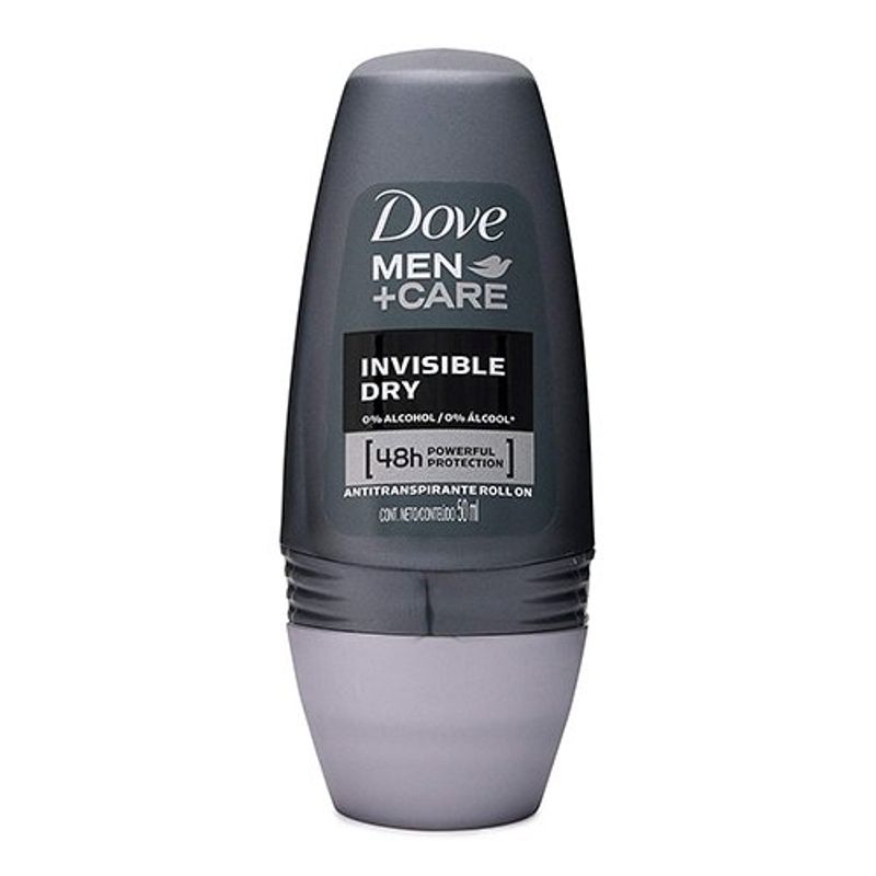 desodorante antitranspirante roll-on dove men invisible dry 48h 50ml