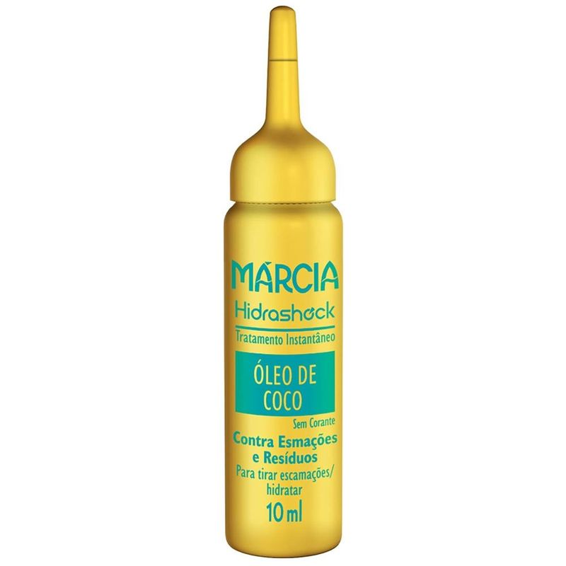 ampola hidrashock márcia cosméticos óleo de coco 10ml