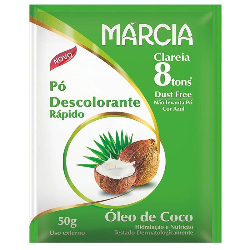 pó descolorante márcia óleo de coco 50g