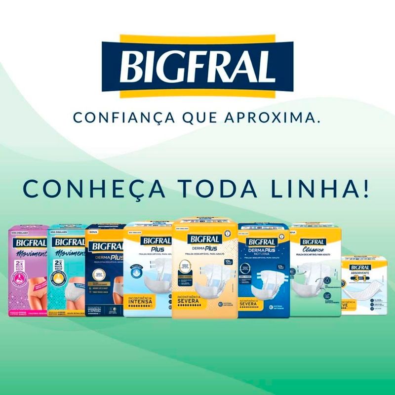 fralda descartável geriátrica adulto bigfral clássica tamanho g 28 unidades