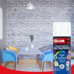 tinta spray colorgin esmalte sintético 350ml branco brilhante - 745 (mp)