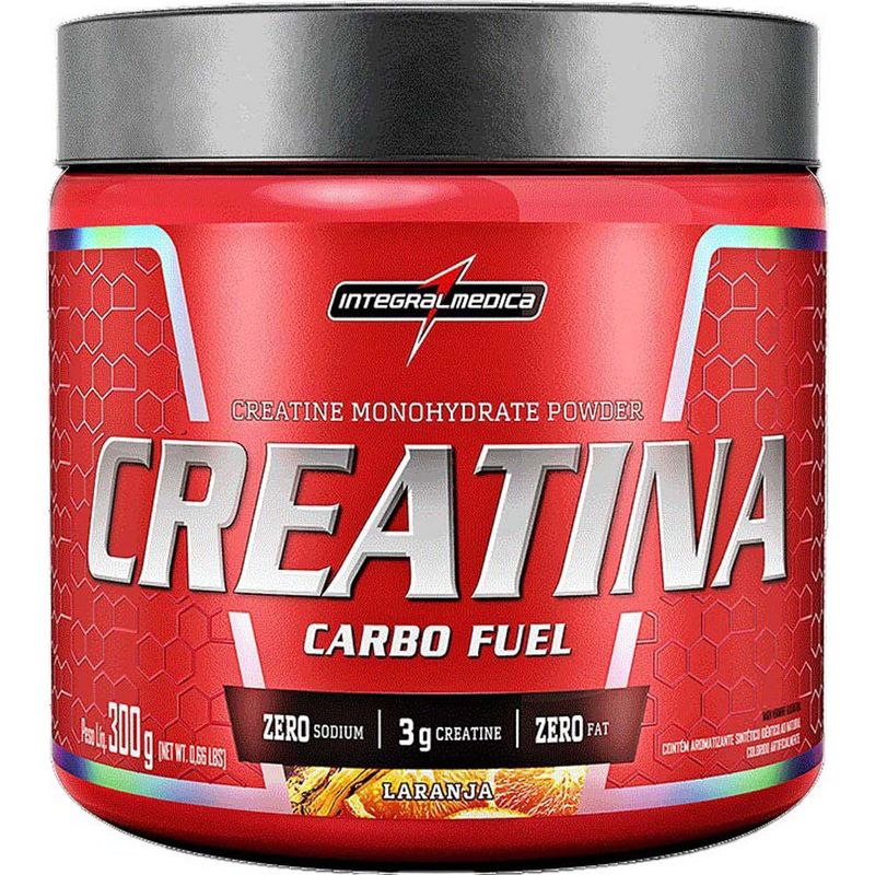 creatina carbo fuel integralmédica sabor laranja 300g