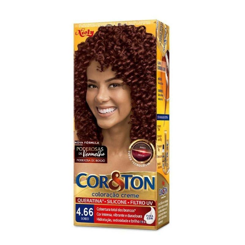 tintura para cabelo niely cor&ton 4.66 bordeaux