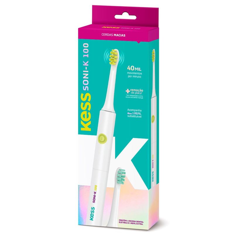 escova dental eletrica kess sonik 100