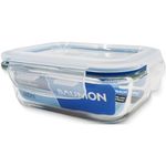 pote hermético retangular 400ml baumon com tampa pp