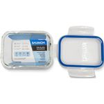 pote hermético retangular 400ml baumon com tampa pp