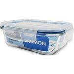 pote hermético retangular 630ml baumon com tampa pp