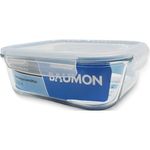 pote hermético retangular 2260ml baumon com tampa jl002