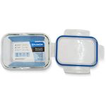 pote hermético retangular 1040ml baumon com tampa r195