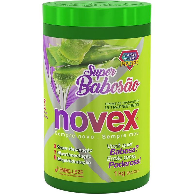 creme de tratamento novex super babosão 1kg