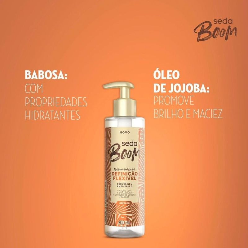 sérum gel antifrizz seda boom definição flexível 190ml