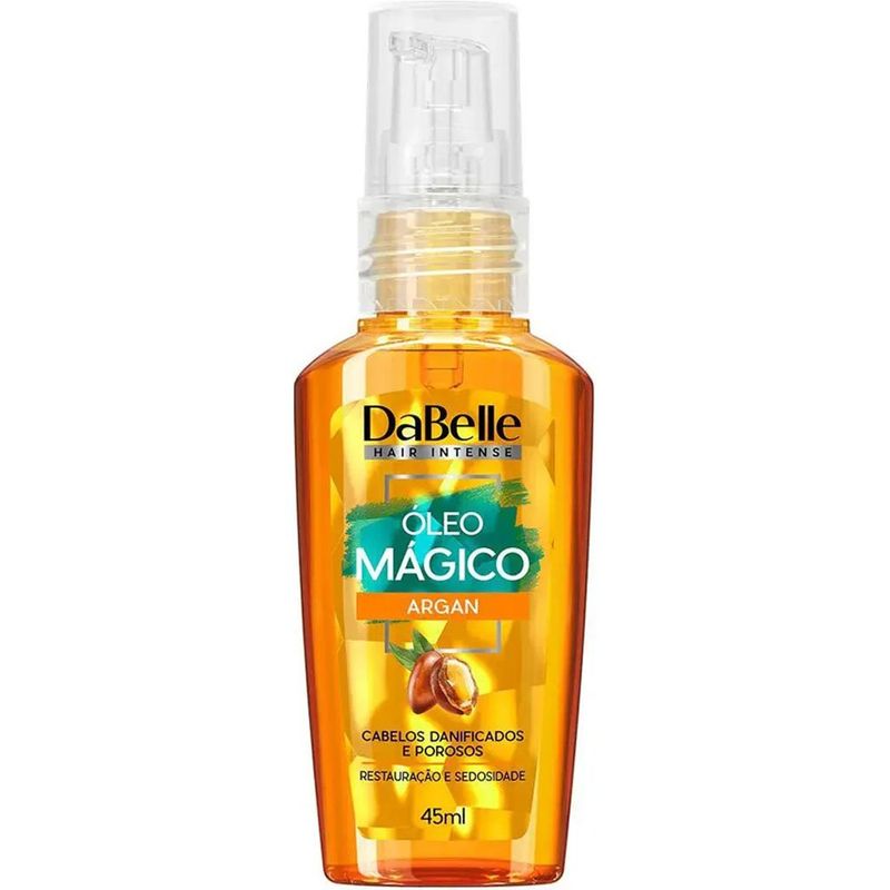 óleo mágico dabelle cabelos danificados argan 45ml