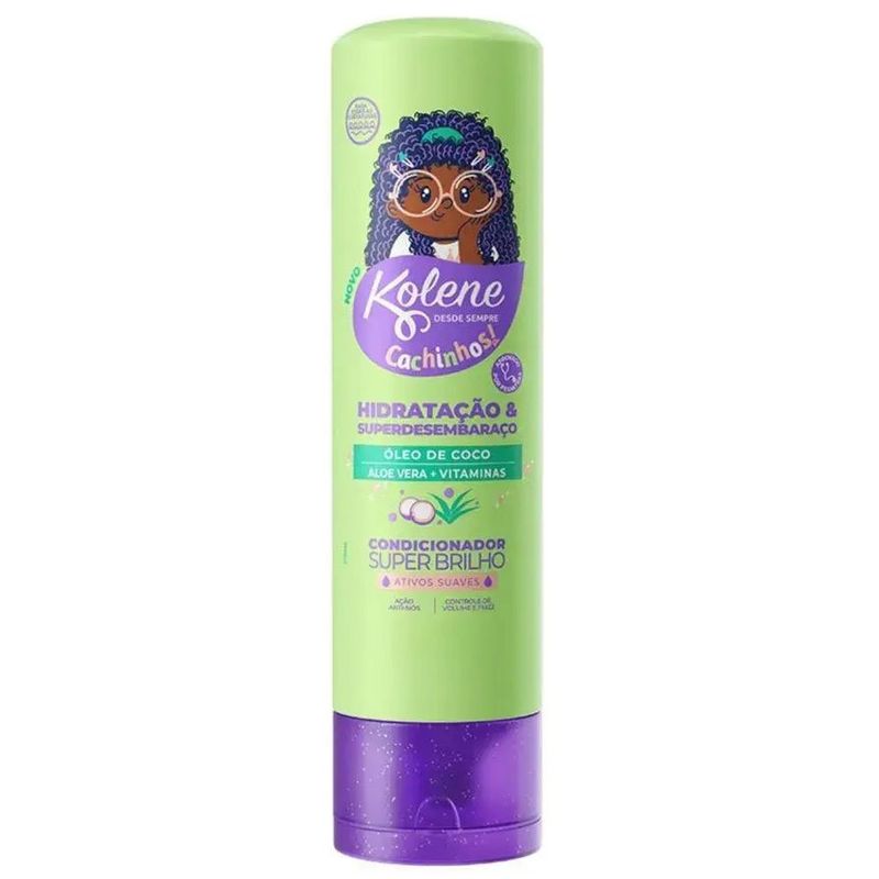 kit shampoo 300ml e condicionador 200ml kolene cachinhos