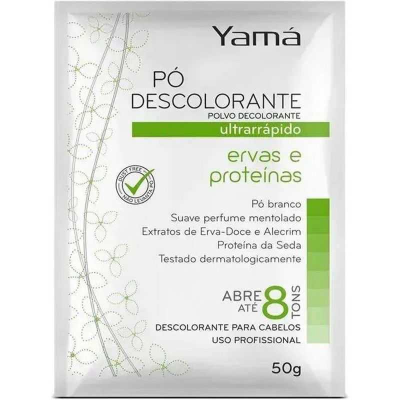 pó descolorante yamá ervas e proteínas 50g
