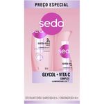kit shampoo 300ml e condicionador 190ml seda glycol + vita c