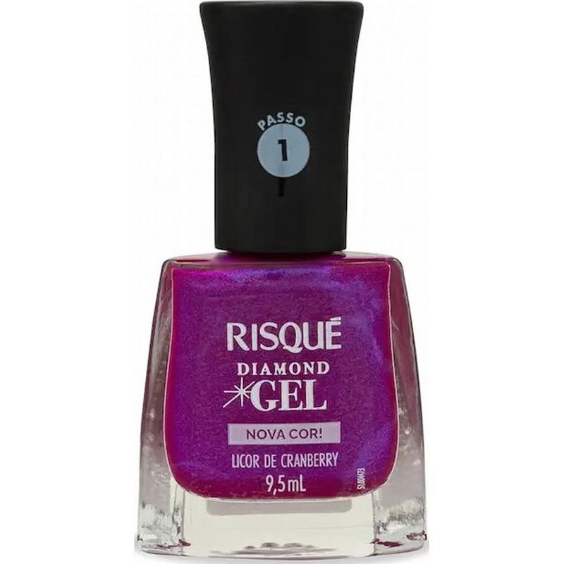 esmalte risqué diamond gel licor de cranberry 9,5ml