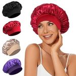 kit com 4 toucas leaduway cetim seda coloridas a-mbi