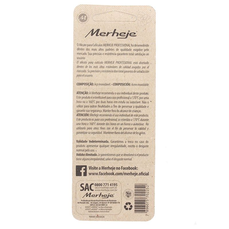 alicate cutícula profissional merheje