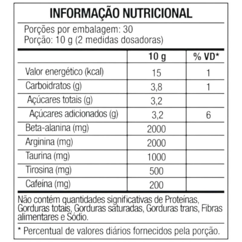 pré-treino blue nitro lion sports yellow mix 300g (mp)