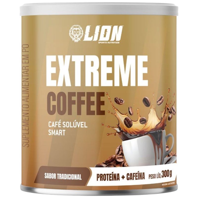 café solúvel extreme coffee lion sports tradicional 300g (mp)