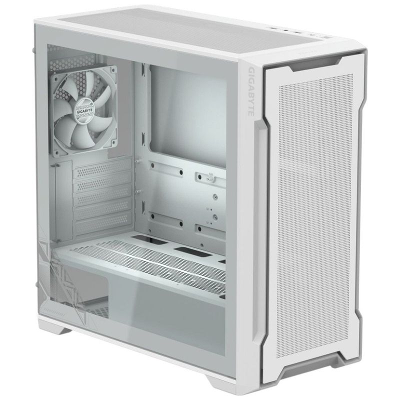gabinete gamer gigabyte atx glass lateral vidro temperado branco gb-c102g (mp)