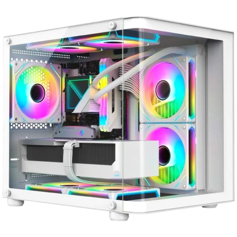 gabinete gamer hayom mid tower atx rgb branco gb1799 (mp)