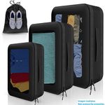 bolsa organizadora para viagem safispiral 4 peças preto a-mbi