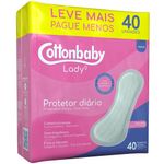 protetor diário cottonbaby lady sem abas 40 unidades
