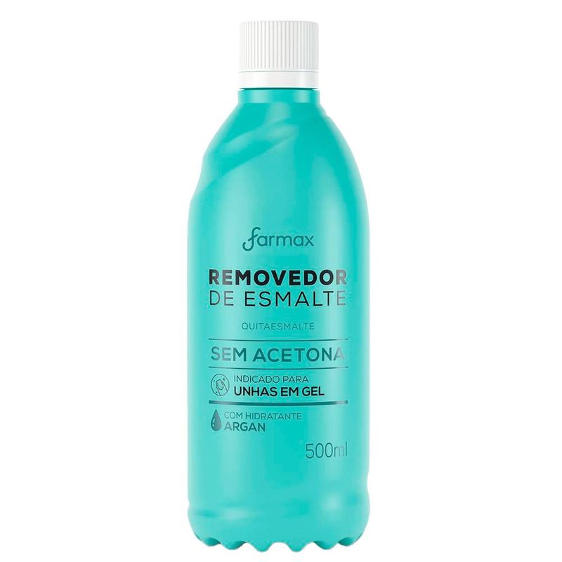 removedor de esmalte farmax sem acetona argan 500ml