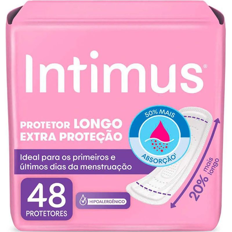 protetor diário intimus extra proteção 48 unidades