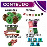 kit festa minecraft festcolor 62 peças 113156 (mp)