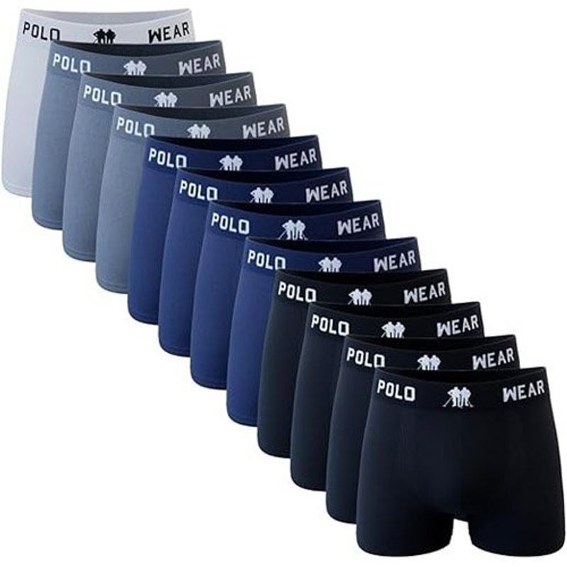 pacote 12 cuecas microfibra polo coloridas a-mbi