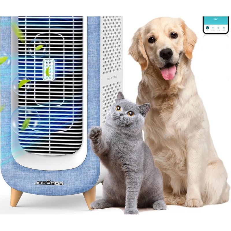 purificador de ar jafanda para pets azul a-mbi