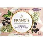 sabonete em barra francis groselha negra e cedro 90g