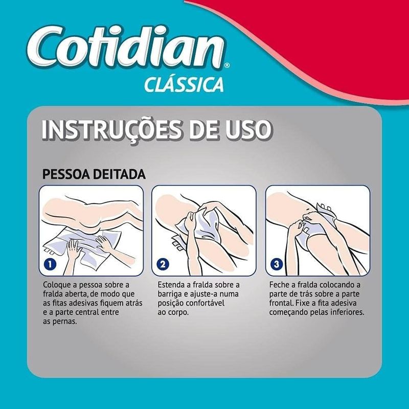 fraldas geriatrica cotidian clássica unissex tamanho m 8 unidades