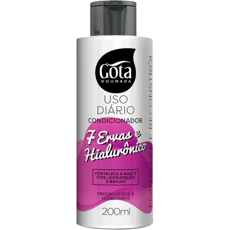 condicionador gota dourada 7 ervas e hialurônico 200ml