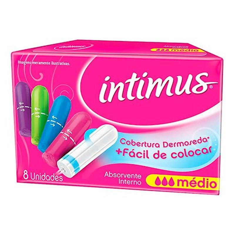 absorvente interno intimus médio 8 unidades