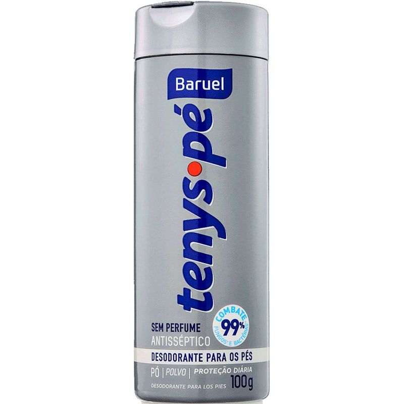 talco desodorante para pés tenys pé baruel sem perfume 100g
