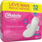 absorvente cottonbaby lady suave com abas 32 unidades