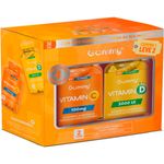 kit suplemento alimentar gummy hair vitamin c+ vitamin d 60 gomas 180g